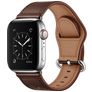 Mobigear Venezia Bracelet Cuir pour Apple Watch Fermeture boucle ardillon - 49/46/45/44 mm - Marron