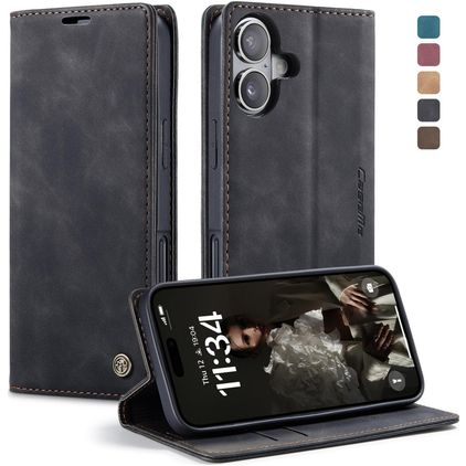 CaseMe 013 iPhone 17 Étui Portefeuille - Noir