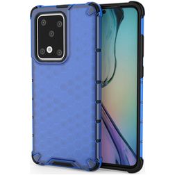 Mobigear Honeycomb Coque Huawei P40 Coque arrière Rigide Anti-Chocs - Bleu