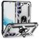 Mobigear Armor Ring Samsung Galaxy S23 Plastique rigide Coque arrière Antichoc avec bague de maintien - Argent