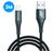 Mobigear Nylon Câble USB-A vers Apple Lightning MFI 3 mètres - Noir