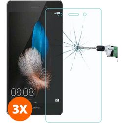 Mobigear Huawei P8 Lite (2016) Verre trempé Protection d'écran - Compatible Coque (Lot de 3)