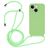 Mobigear Lanyard iPhone 14 Plus Coque avec cordon en Silicone - Vert