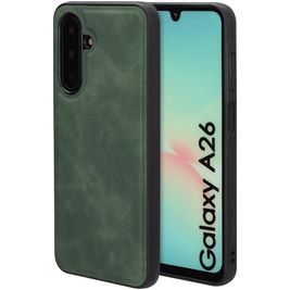 Mobiparts Classic Coque Samsung Galaxy A26 MagSafe Coque arrière en TPU,Similicuir - Emerald Green