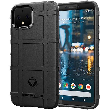Mobigear Rugged Shield Coque Google Pixel 4 Coque arrière en TPU Souple Anti-Chocs - Noir