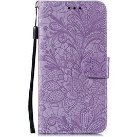 Mobigear Flowers Housse Huawei P40 Etui Porte-Monnaie - Violet
