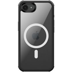 Valenta Full Cover Coque iPhone 16e MagSafe Coque arrière en Verre trempé Anti-Chocs - Noir