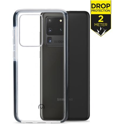 Mobilize Shatterproof Samsung Galaxy S20 Ultra Plastique rigide Coque arrière Antichoc - Transparent / Noir
