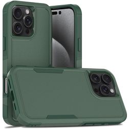 Mobigear Heavy Armor Coque iPhone 16 Pro Max Coque arrière Rigide Anti-Chocs - Vert