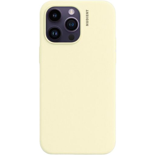 Nudient Base Coque iPhone 14 Pro Max Coque arrière en Silicone - Pale Yellow