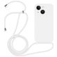 Mobigear Lanyard iPhone 14 Coque avec cordon en Silicone - Blanc