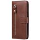 Mobigear Zipper Housse Xiaomi Mi Note 10 Lite Etui Porte-Monnaie - Marron