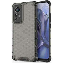 Mobigear Honeycomb Coque Xiaomi 12X Coque arrière Rigide Anti-Chocs - Noir