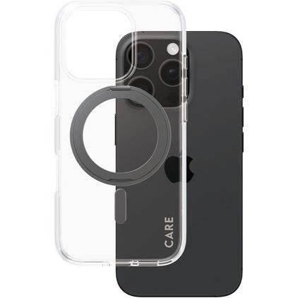 CARE by PanzerGlass Feature Case Coque iPhone 16 Pro MagSafe Coque arrière Rigide - Transparent / Noir