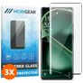 Mobigear Premium OPPO Find X6 Verre trempé Protection d'écran - Compatible Coque - Noir (Lot de 3)