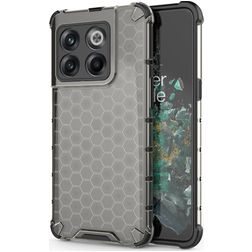 Mobigear Honeycomb Coque OnePlus 10T Coque arrière Rigide Anti-Chocs - Noir