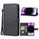 Mobigear Wallet Housse iPhone 15 Pro Etui Porte-Monnaie - Noir