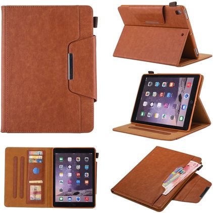 Mobigear Luxury Coque iPad 9 (2021) Etui + Porte-crayon - Marron