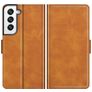 Mobigear Slim Magnet Housse Samsung Galaxy S22 Etui Porte-Monnaie - Cognac