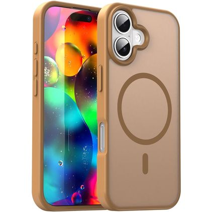 Mobigear Shockproof Coque iPhone 17 MagSafe Coque arrière Rigide - Desert Gold