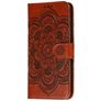 Mobigear Mandala Housse Motorola Moto E6s (2020) Etui Porte-Monnaie - Marron