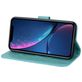 Mobigear Roses Housse iPhone XR Etui Porte-Monnaie - Turquoise