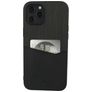 Valenta Card Slot Coque iPhone 12 Pro Max Coque arrière en Cuir Véritable avec Porte-Cartes - Noir