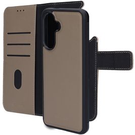 Mobiparts Housse Samsung Galaxy A56 Etui avec Coque Détachable en Cuir Véritable Porte-Monnaie - Taupe