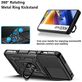 Mobigear Armor Ring Cam Slide Coque POCO F4 GT Coque arrière Rigide Anti-Chocs avec Anneau-Support et Protecteur Lentilles - Rose doré