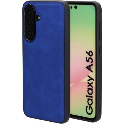 Mobiparts Classic Samsung Galaxy A56 MagSafe TPU / Similicuir Coque arrière - Sapphire Blue