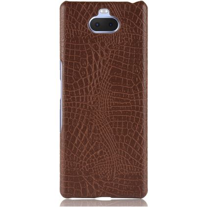 Mobigear Croco Coque Sony Xperia 10 Plus Coque arrière Rigide - Marron