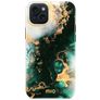 MIO Coque iPhone 15 Plus MagSafe Coque arrière Rigide - Green Marble