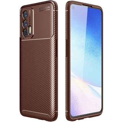 Mobigear Racing Coque Realme GT Coque arrière en TPU Souple - Marron