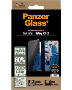 PanzerGlass Ultra-Wide Fit Privacy Samsung Galaxy A56 Verre trempé Protection d'écran Confidentialité - Compatible Coque - Noir