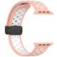 Mobigear Sport Plus Mag Bracelet Silicone Apple Watch Fermeture magnétique - 42/41/40/38 mm - Blanc / Rose