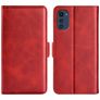 Mobigear Slim Magnet Housse Motorola Moto E32s Etui Porte-Monnaie - Rouge