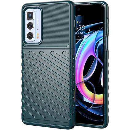 Mobigear Groove Coque Motorola Edge 20 Coque arrière en TPU Souple - Vert