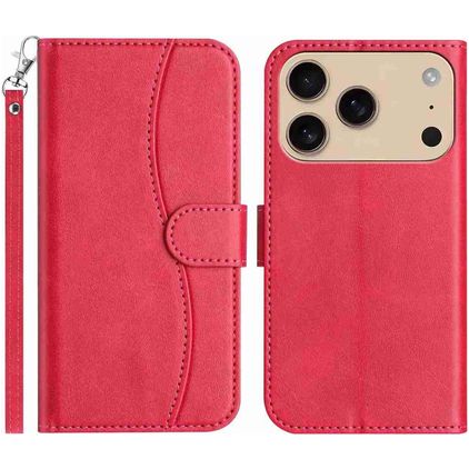 Mobigear S Line Housse iPhone 17 Pro Etui Porte-Monnaie - Rouge