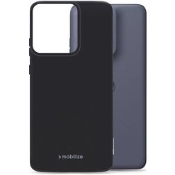 Mobilize Rubber Gelly Coque Motorola Edge 50 Coque arrière en TPU Souple - Noir
