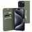 Mobiparts Classic Wallet iPhone 15 Pro Max Étui Portefeuille - Stone Green