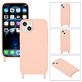Mobigear Lanyard iPhone 14 Coque avec cordon en Silicone - Rose