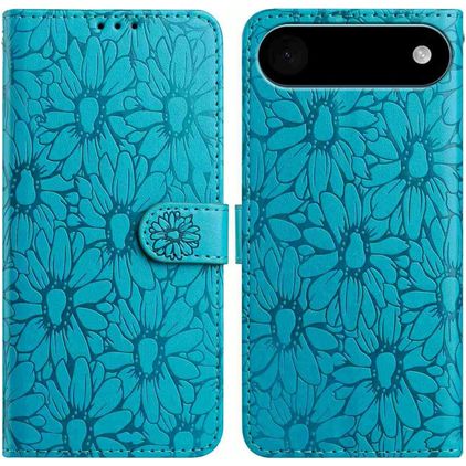 Mobigear Flowers Housse iPhone Air Etui Porte-Monnaie - Bleu