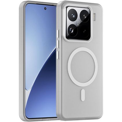 Mobigear Shockproof Xiaomi 15 Pro MagSafe Plastique rigide Coque arrière - Blanc