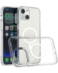 Mobigear Crystal Coque Transparente iPhone 14 MagSafe Coque arrière Rigide - Transparent