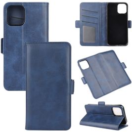 Mobigear Slim Magnet Housse iPhone 12 Etui Porte-Monnaie - Bleu