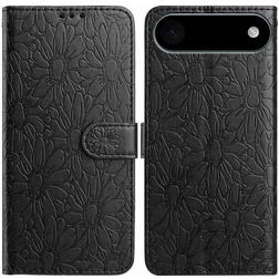 Mobigear Flowers iPhone Air Étui Portefeuille - Noir