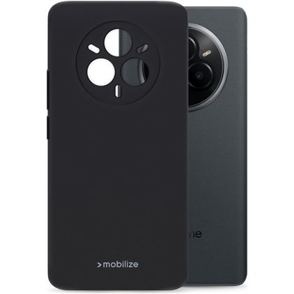 Mobilize Rubber Gelly Coque Realme 14 Pro Coque arrière en TPU Souple - Noir