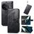 Mobigear Butterfly Housse OnePlus 11 Etui Porte-Monnaie - Noir