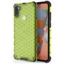 Mobigear Honeycomb Coque Samsung Galaxy A11 Coque arrière Rigide Anti-Chocs - Vert