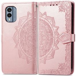 Mobigear Mandala Housse Nokia X30 Etui Porte-Monnaie - Rose doré